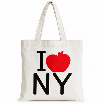 I Love NY Canvas Tote Bag - New York Apple Shopping Bag – LB AND SK ...
