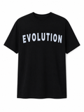 lack Sport-Tek Performance Shirt featuring the word EVOLUTION in bold white lettering on a lightweight moisture-wicking athletic shirt.