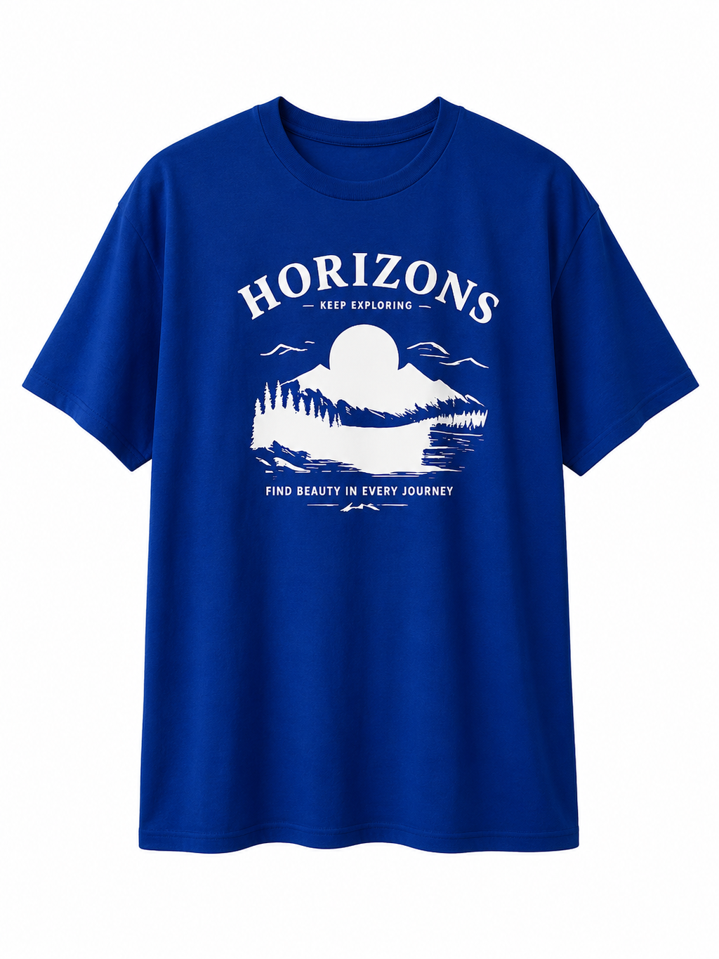 Horizon Blue Graphic T-Shirt Oversized Unisex Streetwear Tee