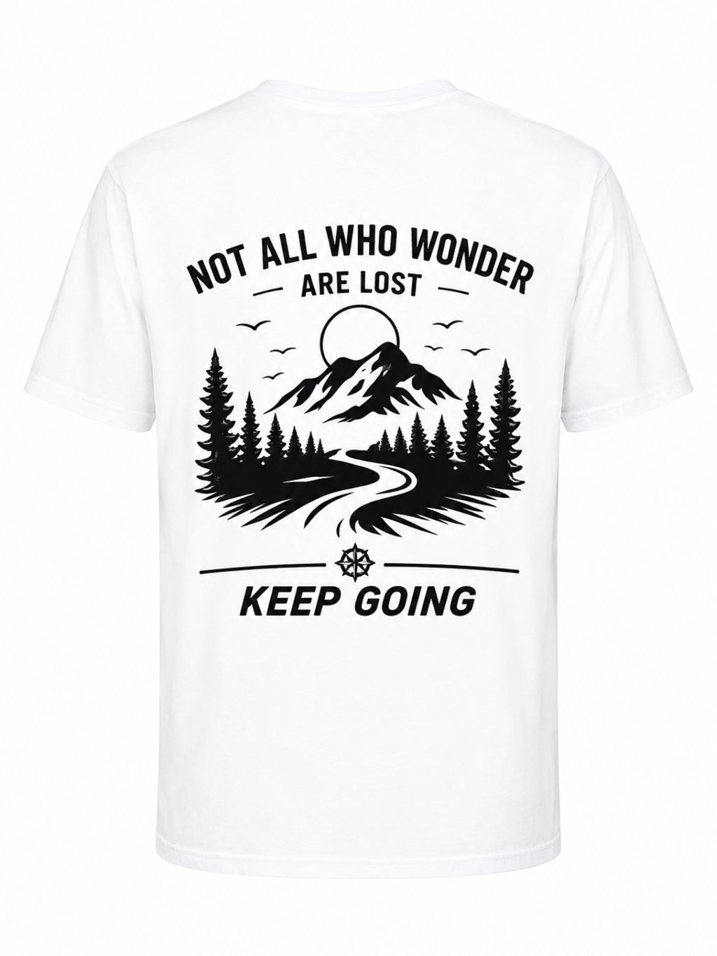Focus On Your Own Path Mountain Hiking Graphic T-Shirt