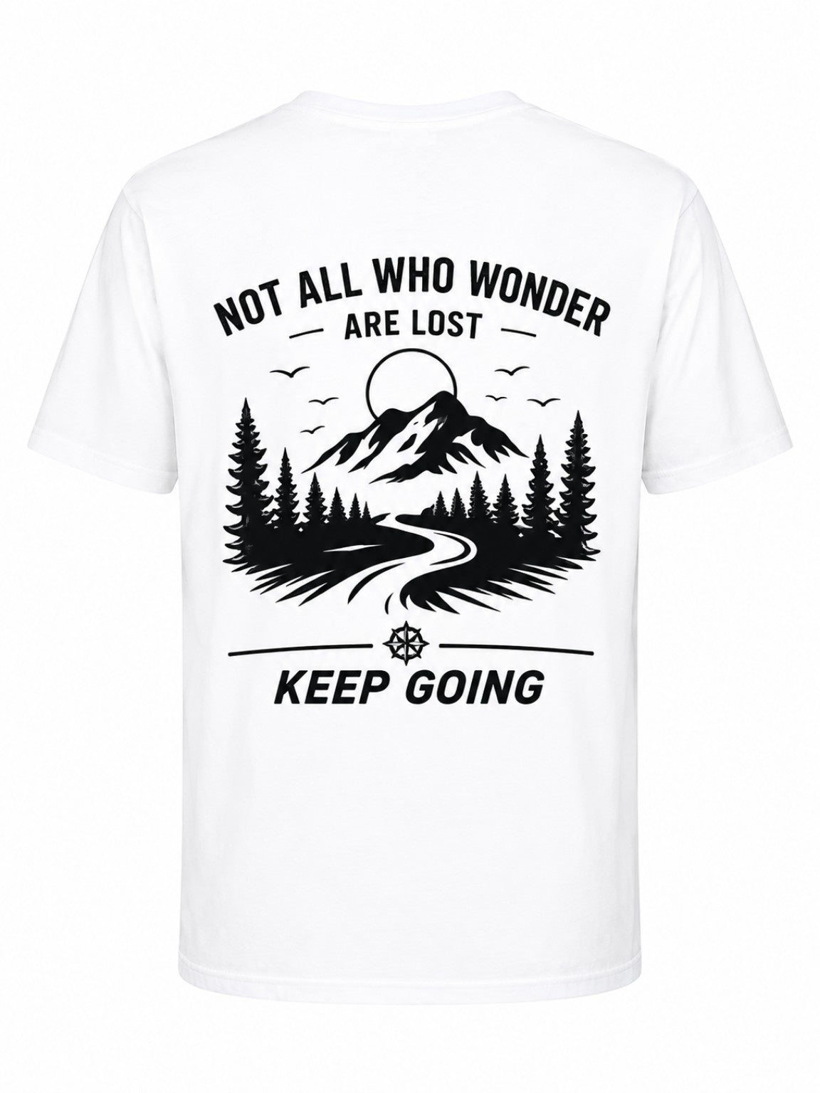 Focus On Your Own Path Mountain Hiking Graphic T-Shirt