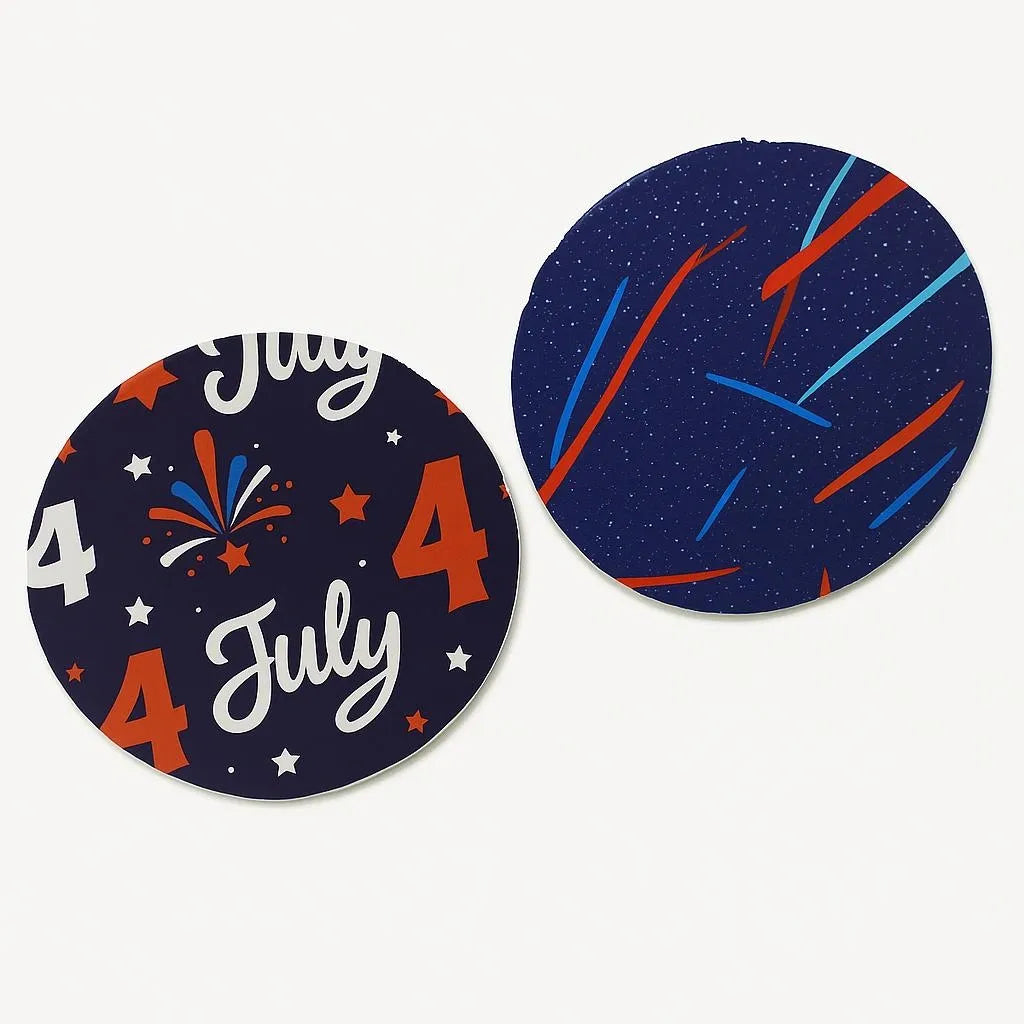 Patriotic Red White Blue Coaster