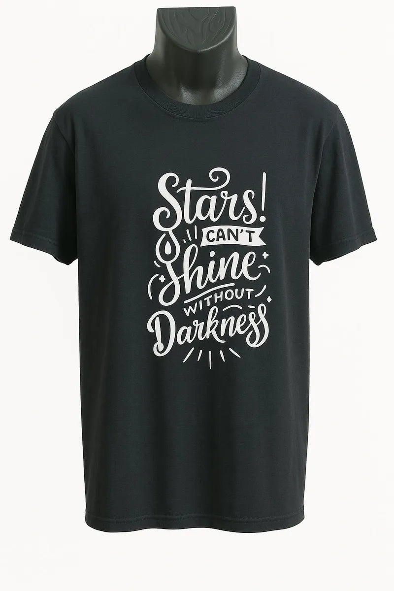 Stars Shine Bright Graphic T-Shirt Inspirational Quote Unisex Tee