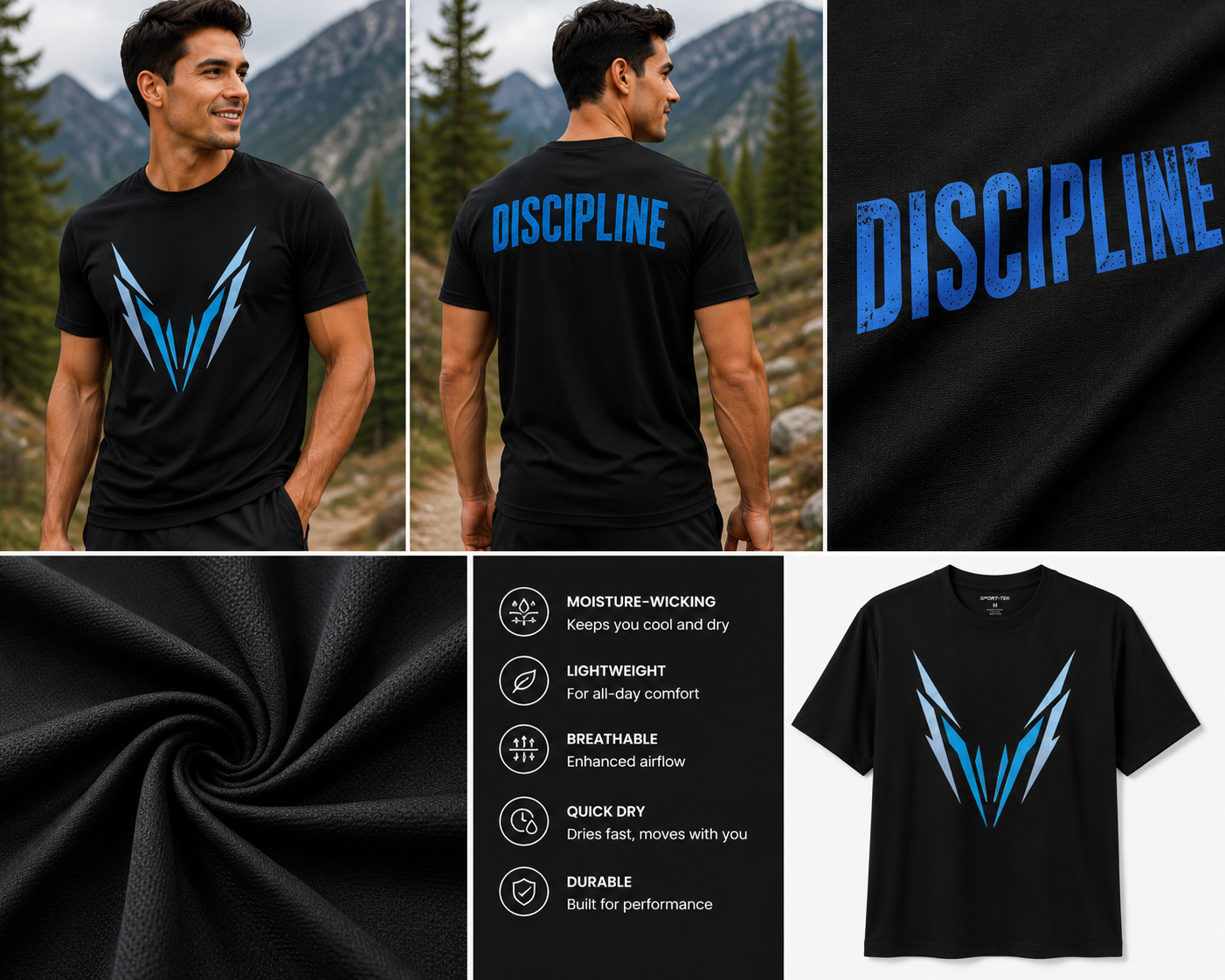 Discipline Performance Shirt Sport-Tek Moisture-Wicking Athletic Shirt